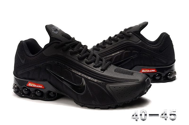 2020 Nike Shox R4 All Black Shoes
